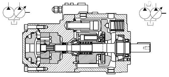 DENISON丹尼逊T6H系列混合泵剖面图